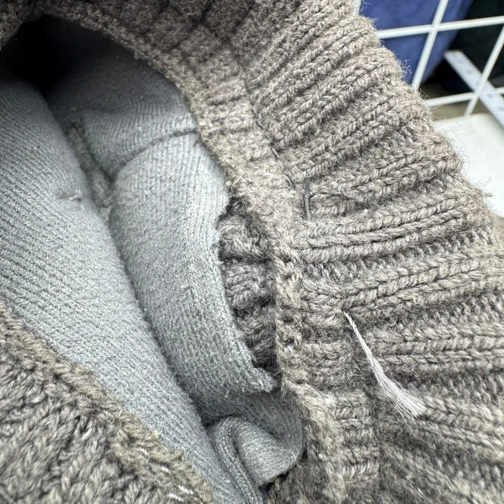 UGG Cardy Knit Boots Womens 10 Grey Streetwear Retro Rare Cozy Winter 1105709